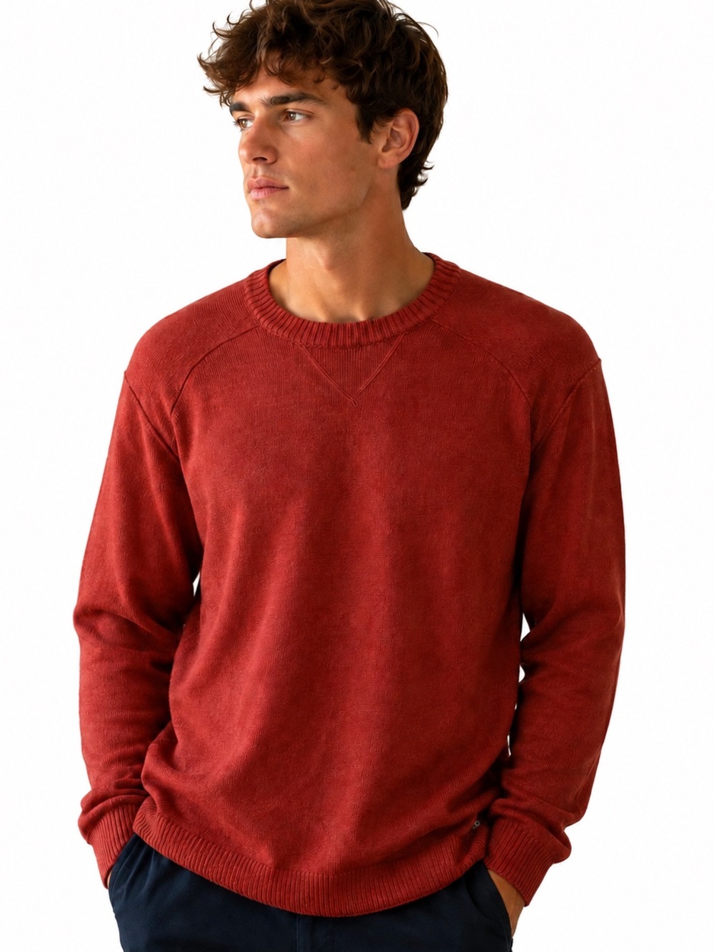 Smartwool‎ Men’s Merino Wool Blend Rust Red Crewneck Sweater Large